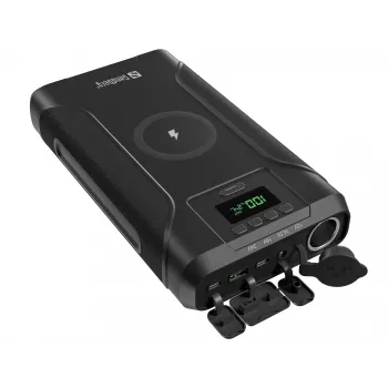 Sandberg Survivor Powerbank 7in1 76800, 76800 mAh, litio-ione (Li-Ion), ricarica wireless, 3,6 V, nero