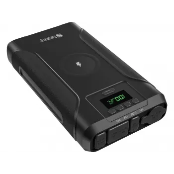Sandberg Survivor Powerbank 7in1 76800, 76800 mAh, litio-ione (Li-Ion), ricarica wireless, 3,6 V, nero