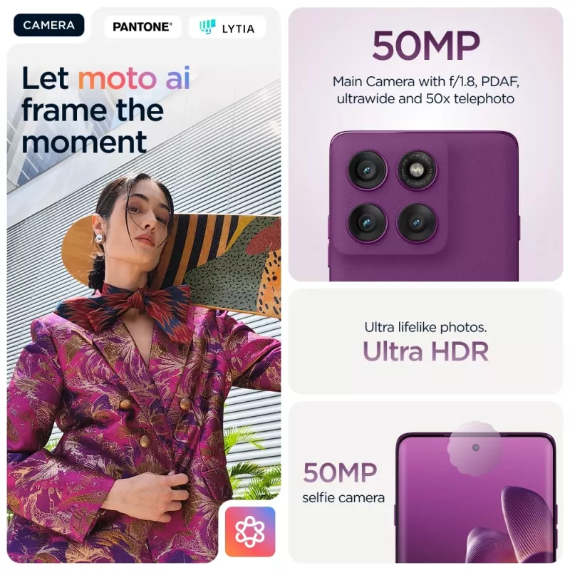 Motorola edge 60 pro 16,9 cm (6,67 inch) Dual SIM Android 15 5G USB Type-C 12 GB 512 GB 6000 mAh viola