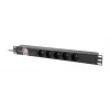 PDU Lanberg PDU-05E-0200-BK 5 prese AC 1U nero