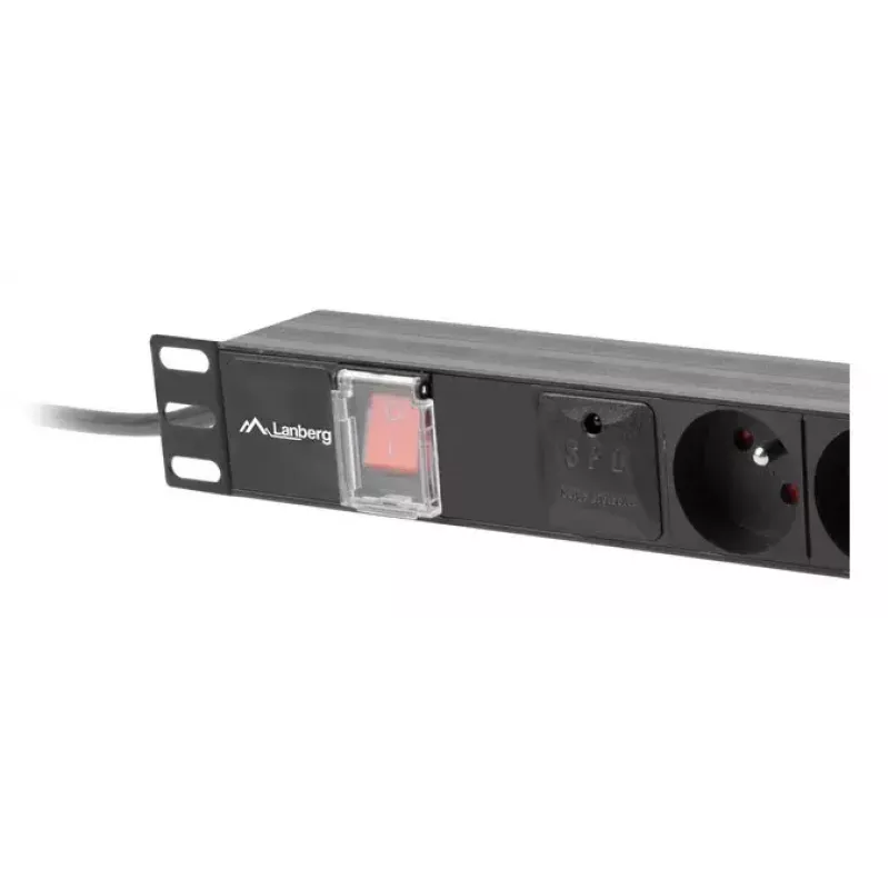 PDU Lanberg PDU-05E-0200-BK 5 prese AC 1U nero