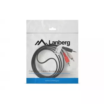 Cavo audio LANBERG 3,5 mm a 2× connettori RCA 1,5 m nero