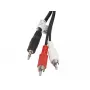 Cavo audio LANBERG 3,5 mm a 2× connettori RCA, 5 m, nero