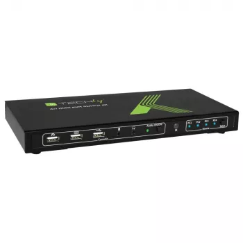 Techly 4x1 USB HDMI 4Kx2K IDATA KVM-HDMI4U switch KVM nero