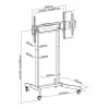 Techly ICA-TR68M supporto a parete/supporto TV 2,54 m (100 pollici) nero