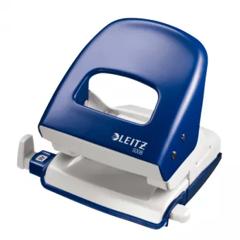 Perforatore Leitz NeXXt 5008, 2 fori 30 fogli, 30 fogli, blu, bianco, 8 cm, 3 mm, A4, A5, A6, Folio, US-Quart, 107 mm