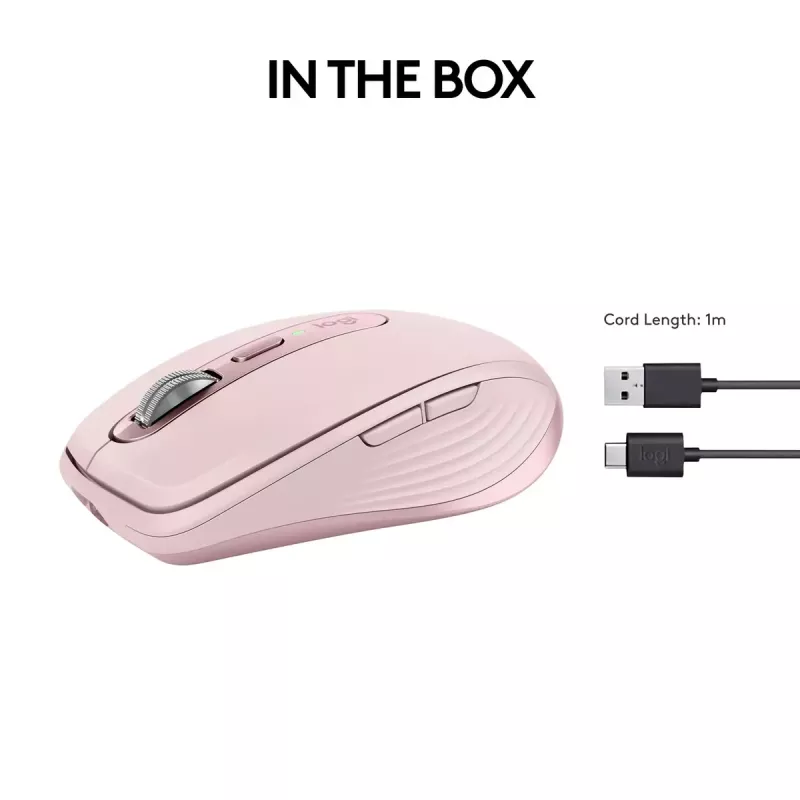 Mouse Logitech MX 3S Rosa USB Ottico