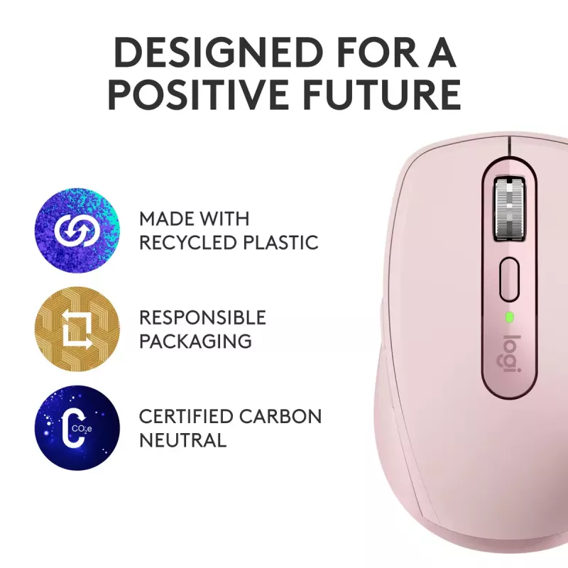 Mouse Logitech MX 3S Rosa USB Ottico