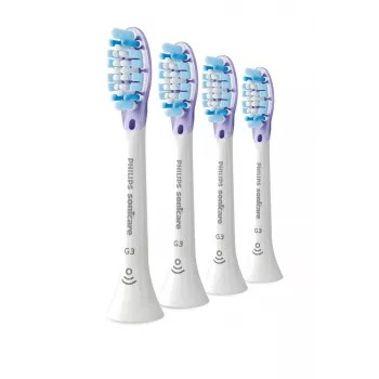 Philips Premium Gum Care HX9054/87 confezione da 4 testine spazzolino, 4 pz., bianco, 3 mesi, morbido, 62000 movimenti al minuto, Philips