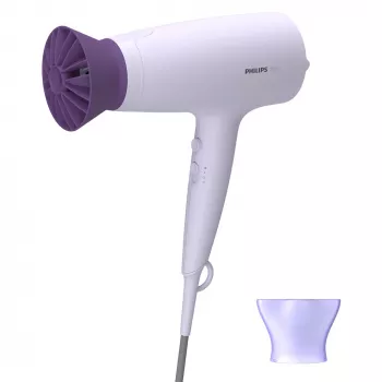 Asciugacapelli Philips BHD341/10 2100 W, viola, 6 velocità, 6 livelli di calore, getto freddo, beccuccio modellante