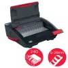 GBC CombBind CB20 rilegatrice a pettine in plastica, nero/argento/rosso