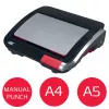 GBC CombBind CB20 rilegatrice a pettine in plastica, nero/argento/rosso