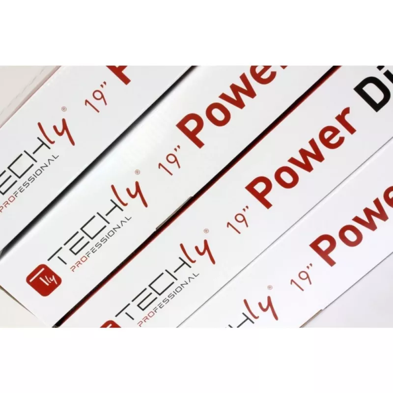 Techly 023776 PDU rack 19 pollici 1U, 12x C13, spina C20, interruttore, 2 m, nero