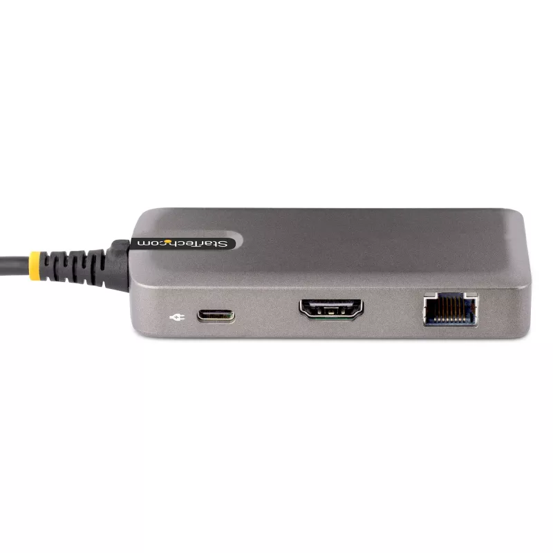 StarTech.com Adattatore multiporta USB-C – HDMI 4K 60Hz – HDR – hub USB 3.0 a 2 porte 5Gbps – Power Delivery pass-through 100W – GbE – certificato Works with Chromebook – Windows/macOS
