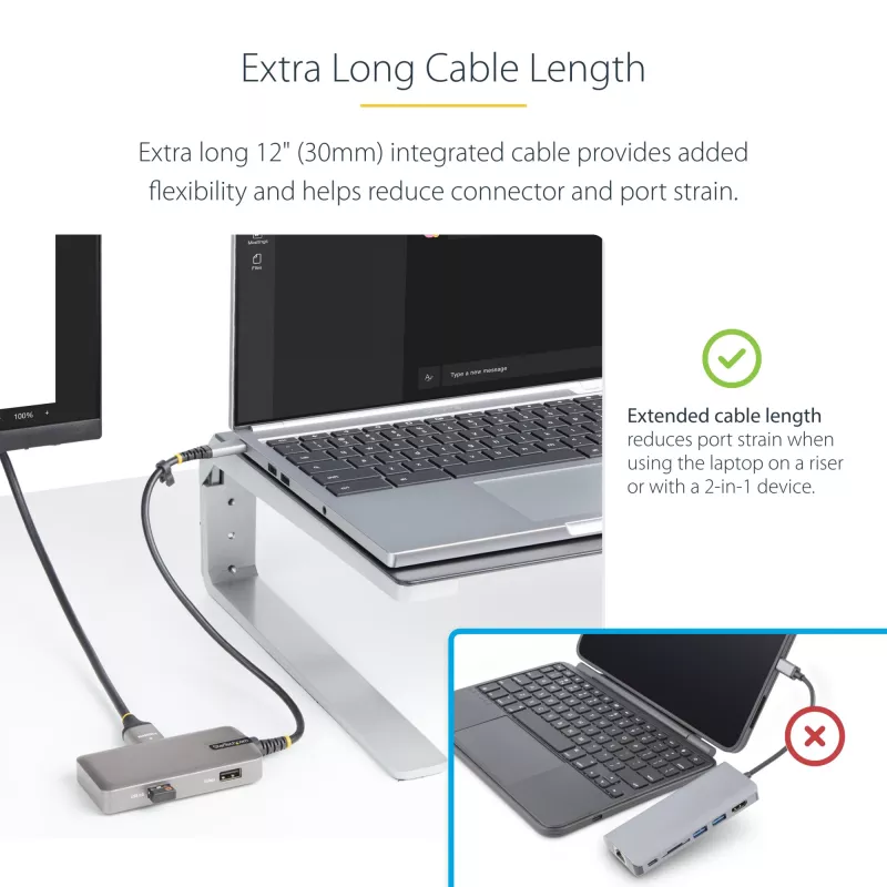 StarTech.com adattatore multiporta USB-C - 4K 60Hz HDMI con HDR - hub USB a 3 porte - 100W Power Delivery pass-through - certificato Works With Chromebook - Windows/macOS/iPadOS/Android™