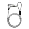 Techly lucchetto di sicurezza a combinazione per notebook per slot Nano, 1,8 m, lucchetto a combinazione, metallo, acciaio, argento