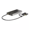 StarTech.com adattatore USB-C a doppio HDMI – USB-C o A a 2x HDMI – 4K 60Hz – 100W Power Delivery Pass-Through – cavo integrato da 30 cm (1ft) – convertitore USB-HDMI multi-monitor per laptop – TAA