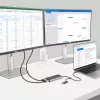 StarTech.com adattatore USB-C a doppio HDMI – USB-C o A a 2x HDMI – 4K 60Hz – 100W Power Delivery Pass-Through – cavo integrato da 30 cm (1ft) – convertitore USB-HDMI multi-monitor per laptop – TAA