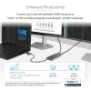 StarTech.com adattatore USB-C a doppio HDMI – USB-C o A a 2x HDMI – 4K 60Hz – 100W Power Delivery Pass-Through – cavo integrato da 30 cm (1ft) – convertitore USB-HDMI multi-monitor per laptop – TAA