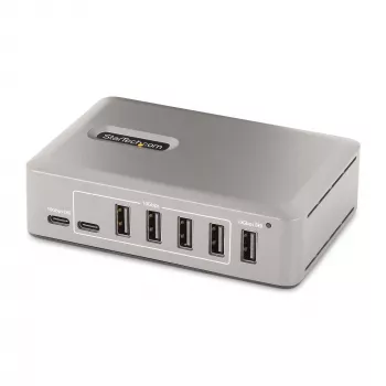 StarTech.com hub USB-C a 10 porte - 8x USB-A/2x USB-C - self-powered con alimentatore 65W - USB 3.1 10Gbps - hub USB per desktop/laptop con cavo di blocco certificato USB-IF da 3ft, hub USB C