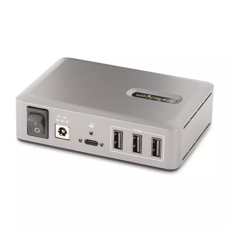StarTech.com hub USB-C a 10 porte - 8x USB-A/2x USB-C - self-powered con alimentatore 65W - USB 3.1 10Gbps - hub USB per desktop/laptop con cavo di blocco certificato USB-IF da 3ft, hub USB C
