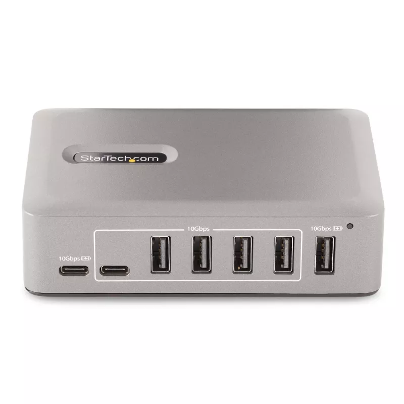StarTech.com hub USB-C a 10 porte - 8x USB-A/2x USB-C - self-powered con alimentatore 65W - USB 3.1 10Gbps - hub USB per desktop/laptop con cavo di blocco certificato USB-IF da 3ft, hub USB C