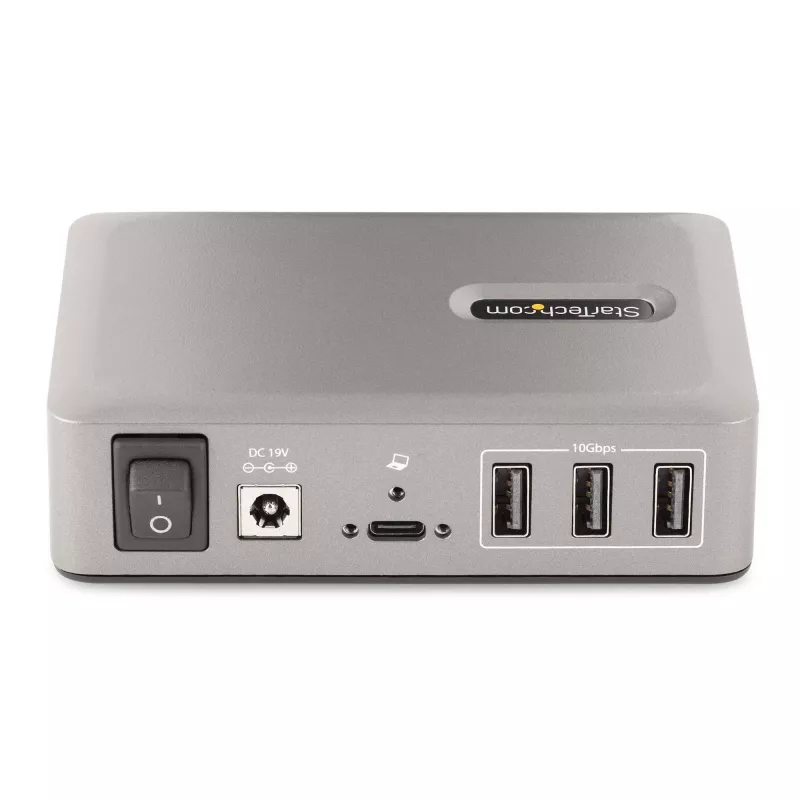 StarTech.com hub USB-C a 10 porte - 8x USB-A/2x USB-C - self-powered con alimentatore 65W - USB 3.1 10Gbps - hub USB per desktop/laptop con cavo di blocco certificato USB-IF da 3ft, hub USB C