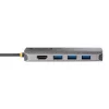 StarTech.com adattatore multiporta USB-C – video HDMI 4K 60Hz, hub USB-A a 3 porte 5Gbit/s, 100W USB Power Delivery pass-through/GbE/SD/MicroSD, cavo 30cm, docking station portatile per laptop