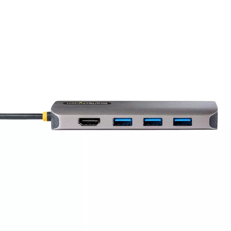 StarTech.com adattatore multiporta USB-C – video HDMI 4K 60Hz, hub USB-A a 3 porte 5Gbit/s, 100W USB Power Delivery pass-through/GbE/SD/MicroSD, cavo 30cm, docking station portatile per laptop