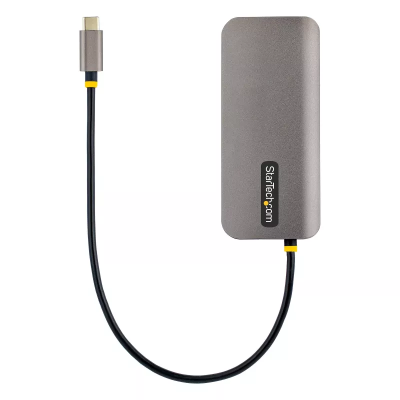 StarTech.com adattatore multiporta USB-C – video HDMI 4K 60Hz, hub USB-A a 3 porte 5Gbit/s, 100W USB Power Delivery pass-through/GbE/SD/MicroSD, cavo 30cm, docking station portatile per laptop