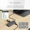 StarTech.com adattatore multiporta USB-C – video HDMI 4K 60Hz, hub USB-A a 3 porte 5Gbit/s, 100W USB Power Delivery pass-through/GbE/SD/MicroSD, cavo 30cm, docking station portatile per laptop