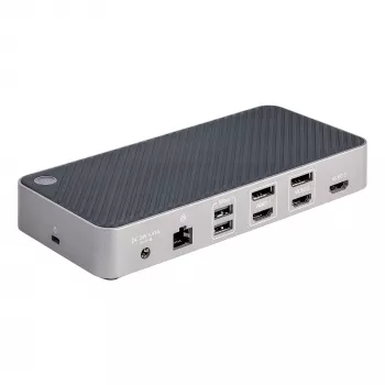 StarTech.com docking station USB-C triple monitor - HDMI/DP triple 4k dock USB-C - hub 5x USB - GbE - 100W PD - docking station universale multi monitor - compatibile Thunderbolt 3/4