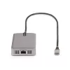 StarTech.com adattatore multiporta USB-C triple monitor, doppio 4K 60Hz + 4K 30Hz HDMI & DisplayPort, hub USB a 3 porte 10Gbps, 100W PD pass-through, GbE, travel dock, Windows & ChromeOS