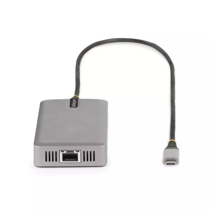StarTech.com adattatore multiporta USB-C triple monitor, doppio 4K 60Hz + 4K 30Hz HDMI & DisplayPort, hub USB a 3 porte 10Gbps, 100W PD pass-through, GbE, travel dock, Windows & ChromeOS