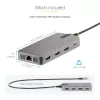 StarTech.com adattatore multiporta USB-C triple monitor, doppio 4K 60Hz + 4K 30Hz HDMI & DisplayPort, hub USB a 3 porte 10Gbps, 100W PD pass-through, GbE, travel dock, Windows & ChromeOS