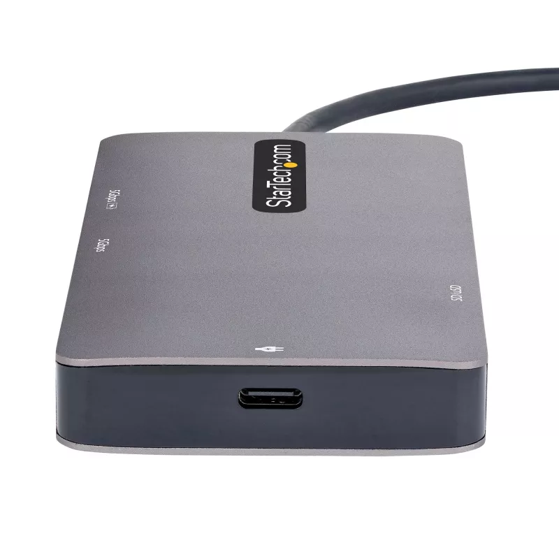 StarTech.com adattatore multiporta USB-C, video doppio HDMI, 4K 60Hz, hub USB-A 2x 5 Gbit/s, 100 W Power Delivery pass-through/GbE/SD/MicroSD, cavo 30 cm, travel dock, docking station per laptop