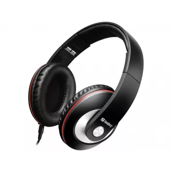 Sandberg Play'n Go headset nero, con filo, chiamate/musica, 20 - 20000 Hz, 430 g, headset, nero