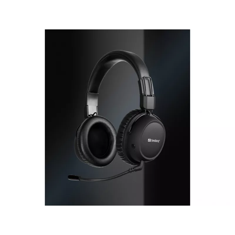 Sandberg headset wireless ANC FlexMic, senza fili, gaming, 20 - 20000 Hz, 211 g, headset, nero