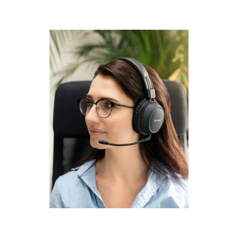 Sandberg headset wireless ANC FlexMic, senza fili, gaming, 20 - 20000 Hz, 211 g, headset, nero