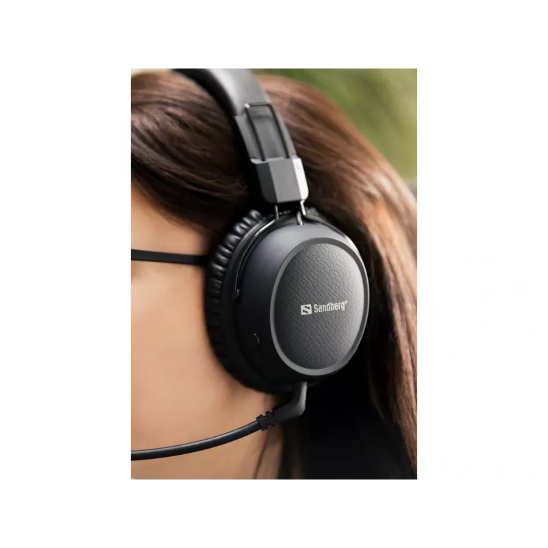 Sandberg headset wireless ANC FlexMic, senza fili, gaming, 20 - 20000 Hz, 211 g, headset, nero