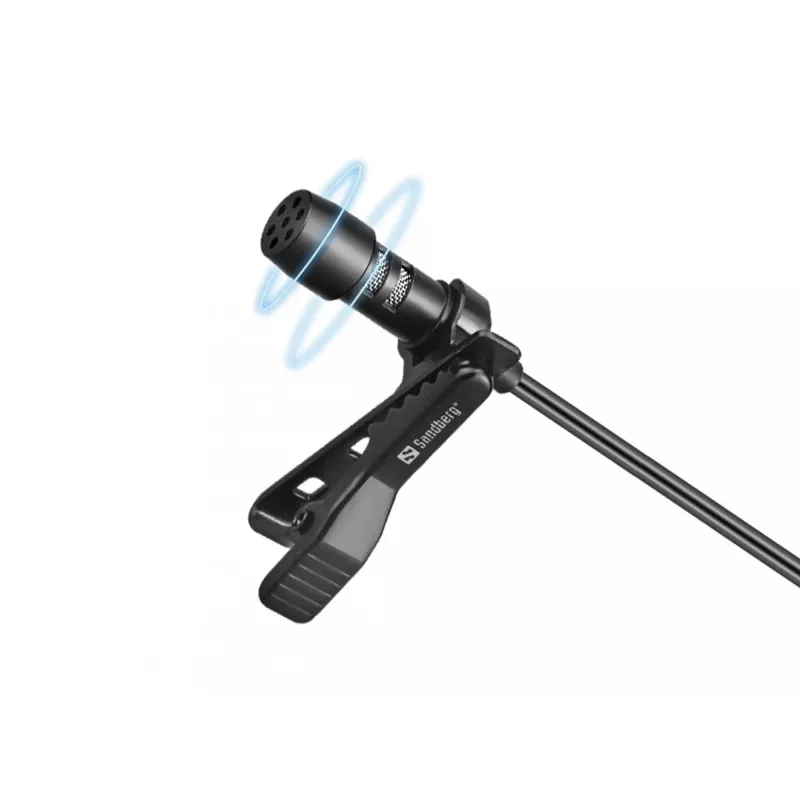 Sandberg Streamer microfono clip USB, microfono lavalier/da applicare, -38 dB, 50 - 18000 Hz, 16 Bit, 48 kHz, 84 dB