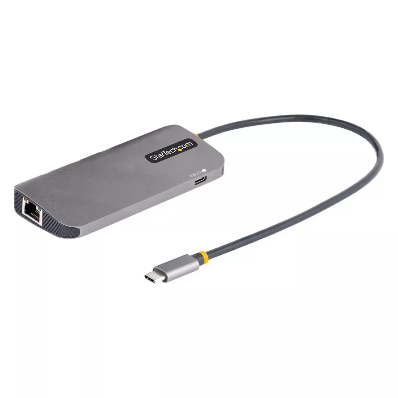 StarTech.com adattatore multiporta USB-C, video HDMI 4K 60Hz, hub USB a 3 porte 5Gbps, 100W Power Delivery Pass-Through, GbE, cavo 30 cm, mini travel dock, docking station per laptop
