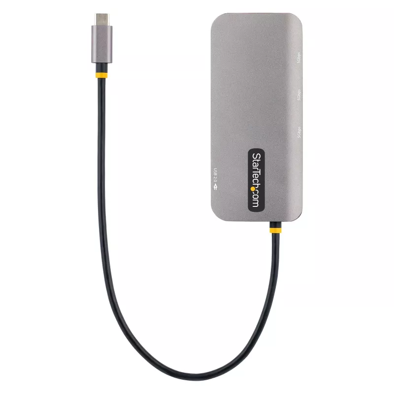 StarTech.com adattatore multiporta USB-C, video HDMI 4K 60Hz, hub USB a 3 porte 5Gbps, 100W Power Delivery Pass-Through, GbE, cavo 30 cm, mini travel dock, docking station per laptop