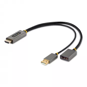 StarTech.com cavo adattatore HDMI a DisplayPort 30cm, convertitore attivo 4K 60Hz HDMI 2.0 a DP 1.2, HDR, alimentazione da bus USB, sorgente HDMI a monitor DisplayPort per laptop/PC