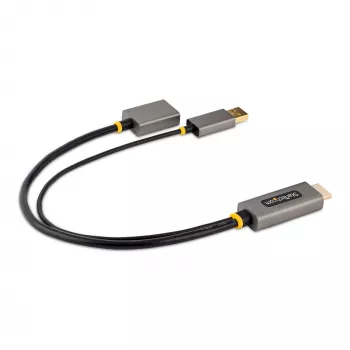 StarTech.com cavo adattatore HDMI a DisplayPort 30cm, convertitore attivo 4K 60Hz HDMI 2.0 a DP 1.2, HDR, alimentazione da bus USB, sorgente HDMI a monitor DisplayPort per laptop/PC