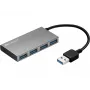 Sandberg USB 3.0 Pocket Hub 4 porte, USB 3.2 Gen 1 (3.1 Gen 1) Type-A, USB 3.2 Gen 1 (3.1 Gen 1) Type-A, 5000 Mbit/s, bianco, alluminio, RoHS