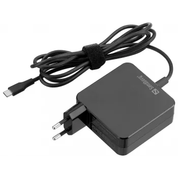 Sandberg caricabatterie USB-C AC PD65W EU 2M, interno, AC, 20 V, 1 m, nero