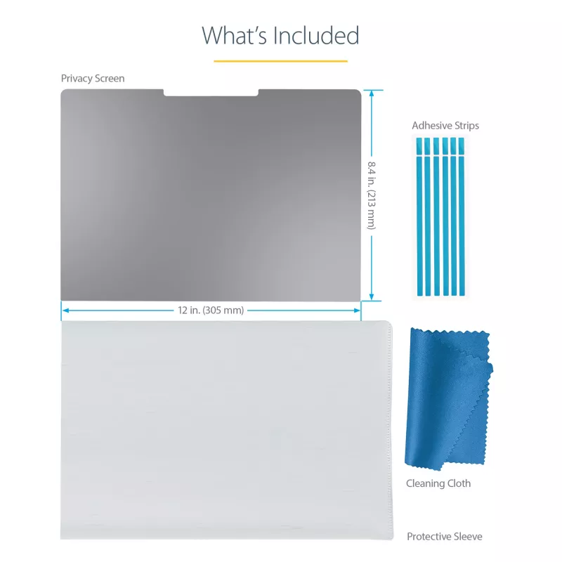 StarTech.com pellicola privacy per Surface Laptop / Surface Book 13,5 inch, filtro privacy antiriflesso con riduzione della luce blu del 51%, protezione schermo monitor con angolo di visuale ±30°, superficie opaca