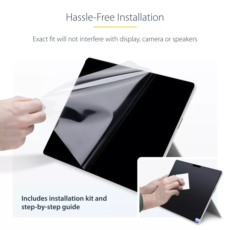 StarTech.com filtro privacy a 4 vie per laptop Surface Pro 8/9/X da 13 pollici, verticale/orizzontale, touch, angolo di visuale +/- 30°, blocca fino al 51% della luce blu, antiriflesso