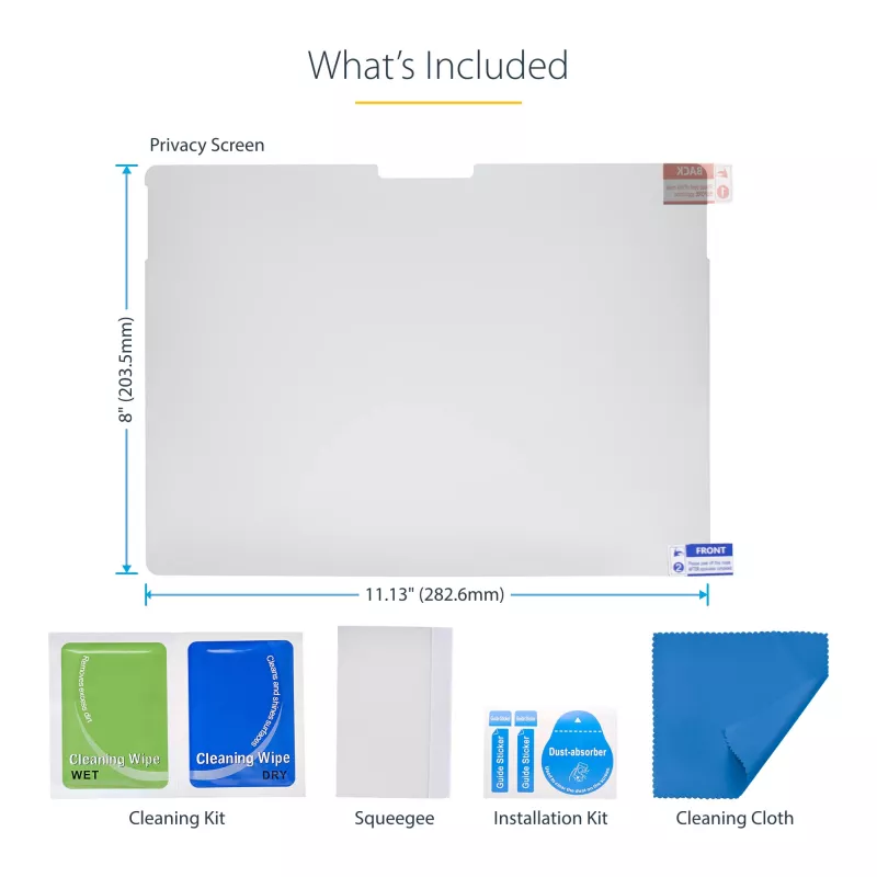 StarTech.com filtro privacy a 4 vie per laptop Surface Pro 8/9/X da 13 pollici, verticale/orizzontale, touch, angolo di visuale +/- 30°, blocca fino al 51% della luce blu, antiriflesso